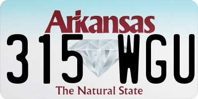 AR license plate 315WGU