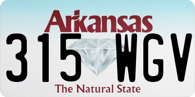 AR license plate 315WGV