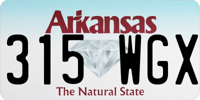 AR license plate 315WGX