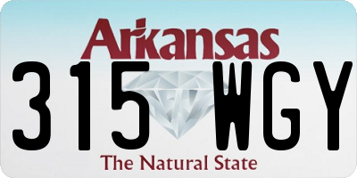 AR license plate 315WGY