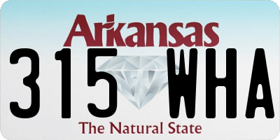 AR license plate 315WHA