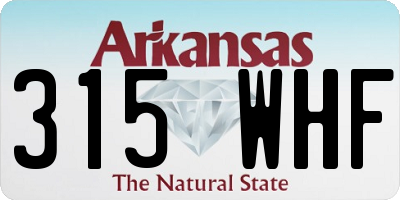 AR license plate 315WHF