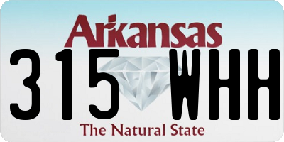 AR license plate 315WHH
