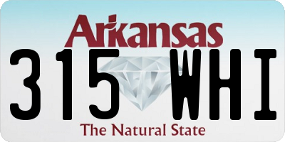 AR license plate 315WHI