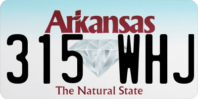 AR license plate 315WHJ