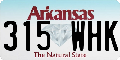 AR license plate 315WHK