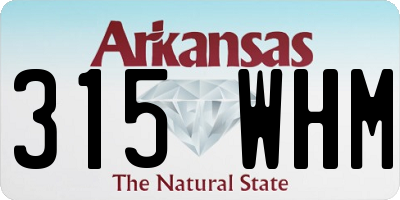 AR license plate 315WHM