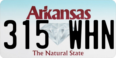 AR license plate 315WHN