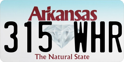 AR license plate 315WHR