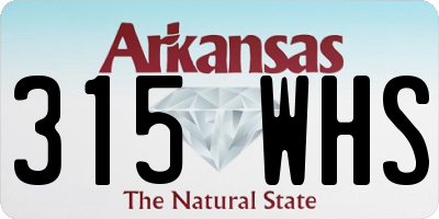 AR license plate 315WHS