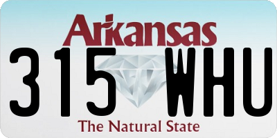 AR license plate 315WHU