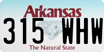 AR license plate 315WHW