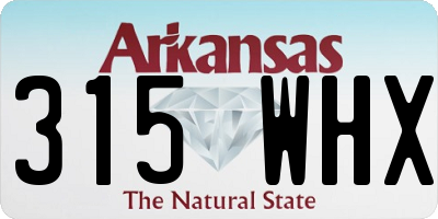 AR license plate 315WHX