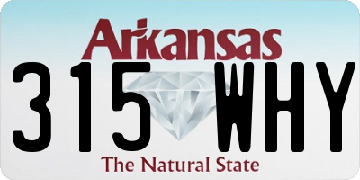 AR license plate 315WHY
