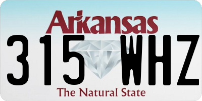 AR license plate 315WHZ