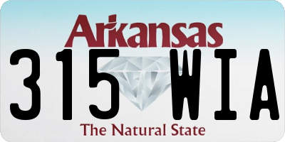 AR license plate 315WIA