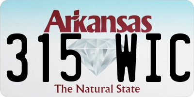 AR license plate 315WIC