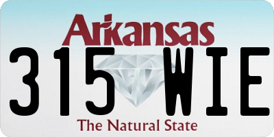 AR license plate 315WIE
