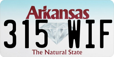 AR license plate 315WIF