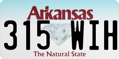 AR license plate 315WIH