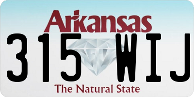 AR license plate 315WIJ