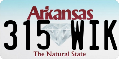 AR license plate 315WIK