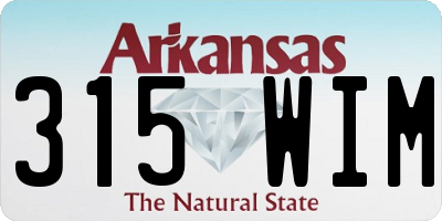 AR license plate 315WIM