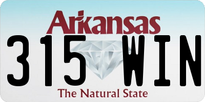 AR license plate 315WIN