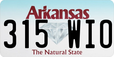 AR license plate 315WIO
