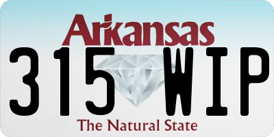 AR license plate 315WIP