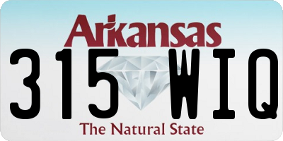 AR license plate 315WIQ