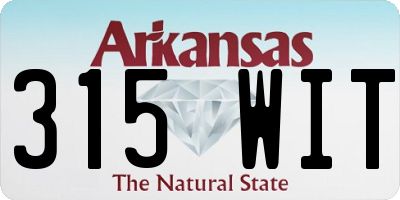 AR license plate 315WIT