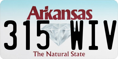 AR license plate 315WIV