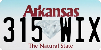 AR license plate 315WIX