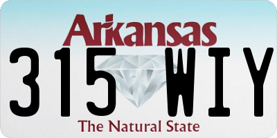 AR license plate 315WIY