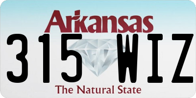 AR license plate 315WIZ