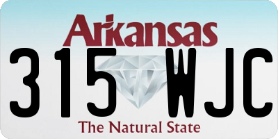 AR license plate 315WJC