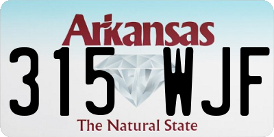 AR license plate 315WJF
