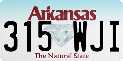 AR license plate 315WJI