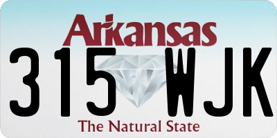 AR license plate 315WJK