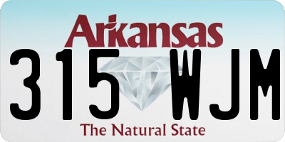 AR license plate 315WJM