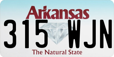 AR license plate 315WJN