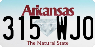 AR license plate 315WJO