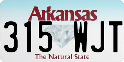 AR license plate 315WJT