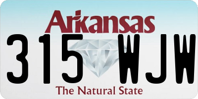 AR license plate 315WJW