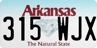 AR license plate 315WJX