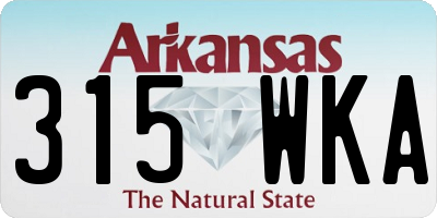 AR license plate 315WKA