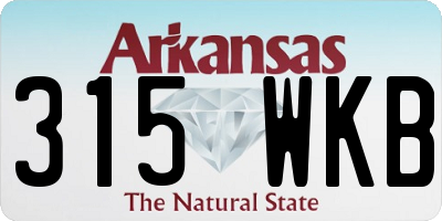 AR license plate 315WKB