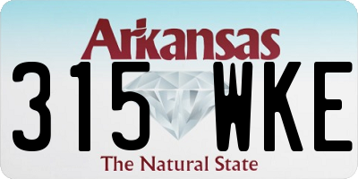 AR license plate 315WKE
