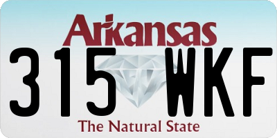 AR license plate 315WKF